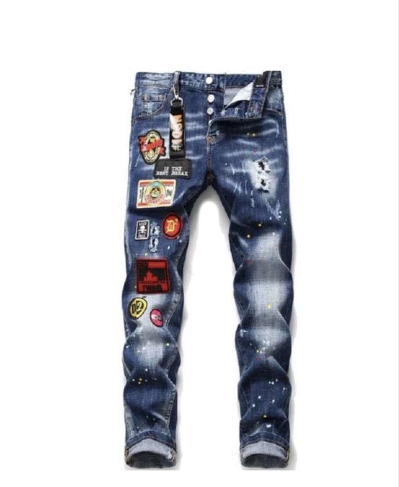 Męskie spodnie dżinsowe DSQUARED2 TWINS ROUTE PROUDEX