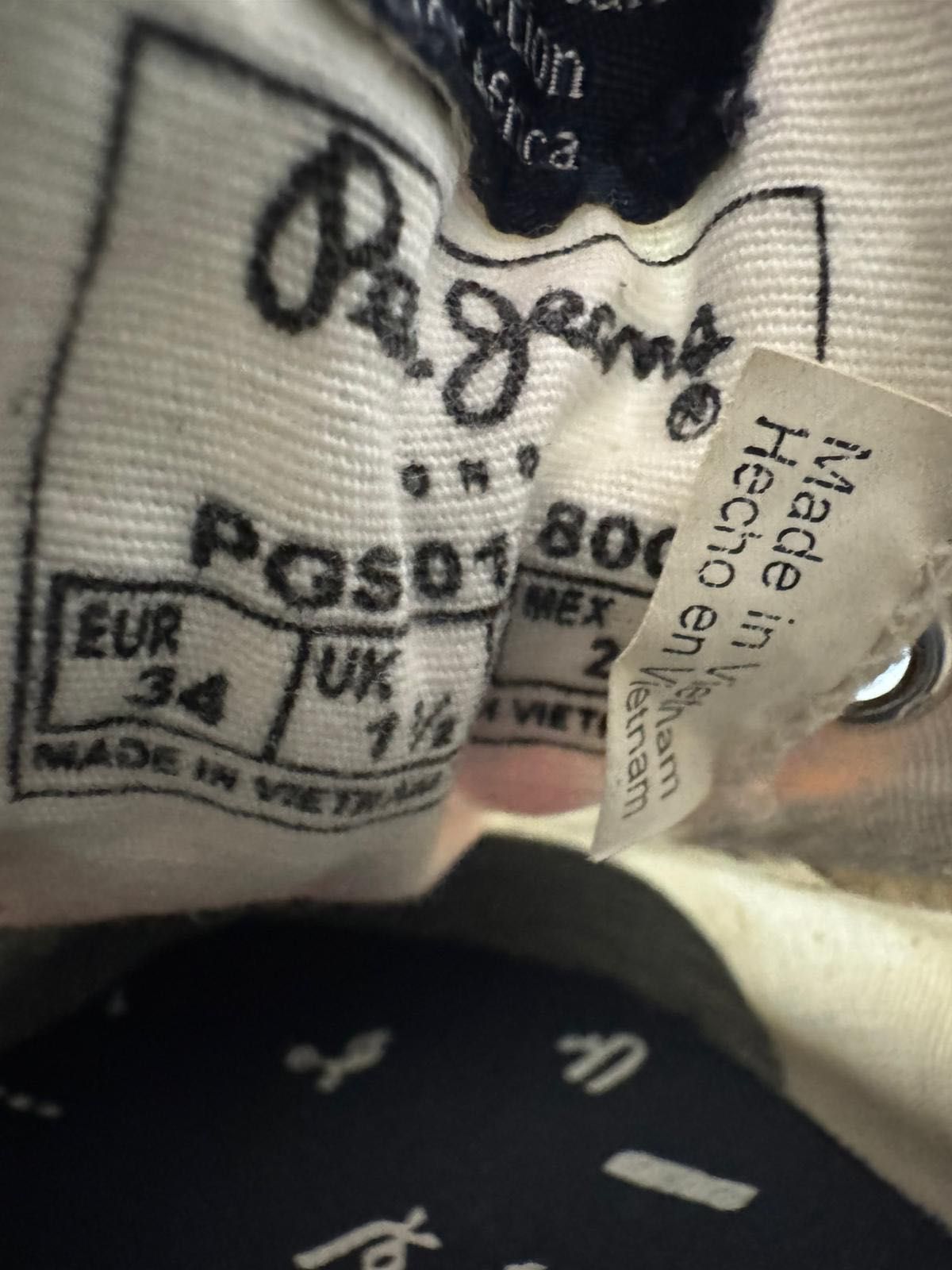 Nowe trampki PEPE JEANS LONDON białe niebieskie 34