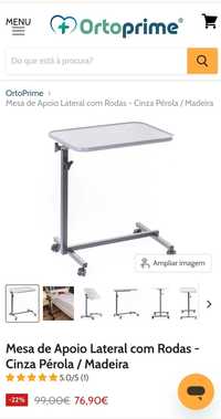 Mesa de apoio com rodas