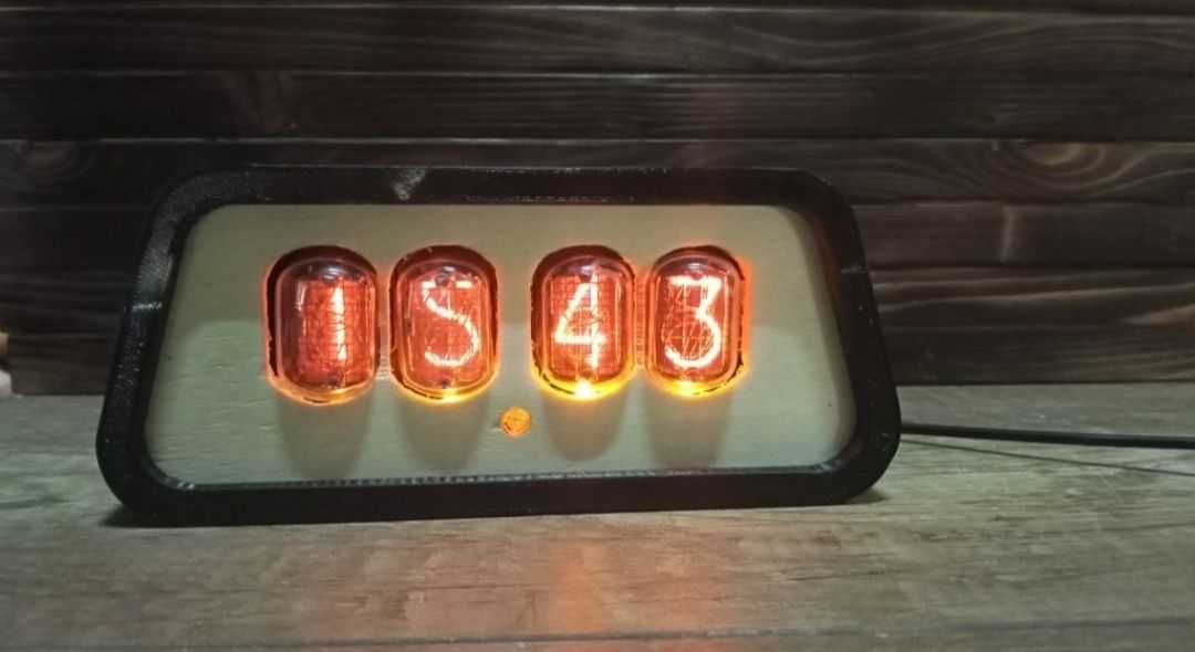 НОВИЙ Годинник ламповий nixie на газорозрядних індикаторах ін-12