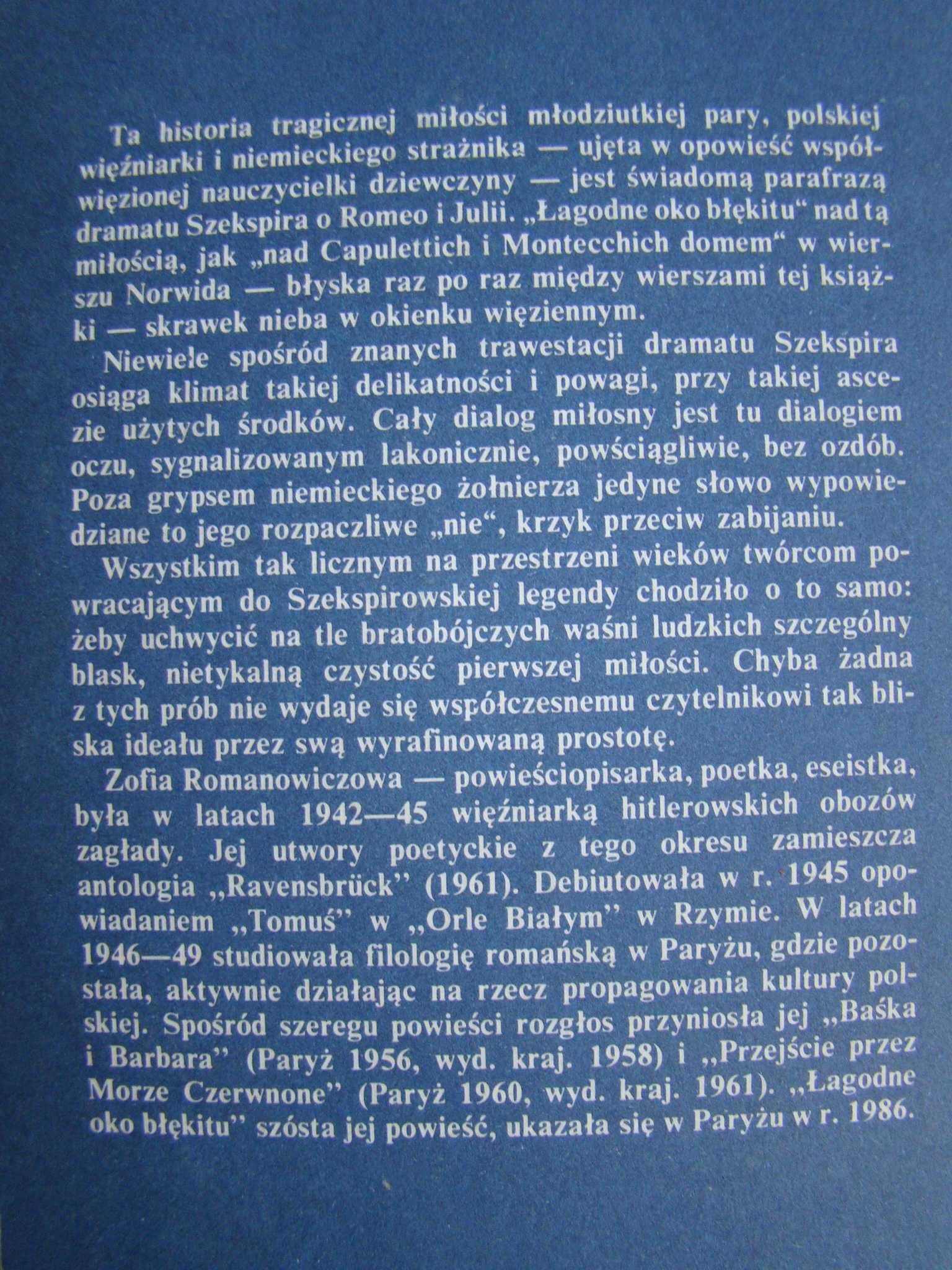 Łagodne oko błękitu - Zofia Romanowiczowa