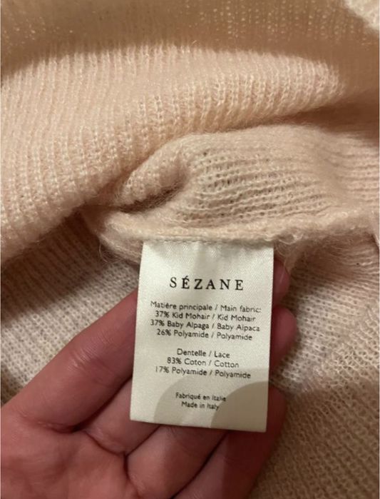 Sezane, дорогий светр з гарним складом. розмір s.