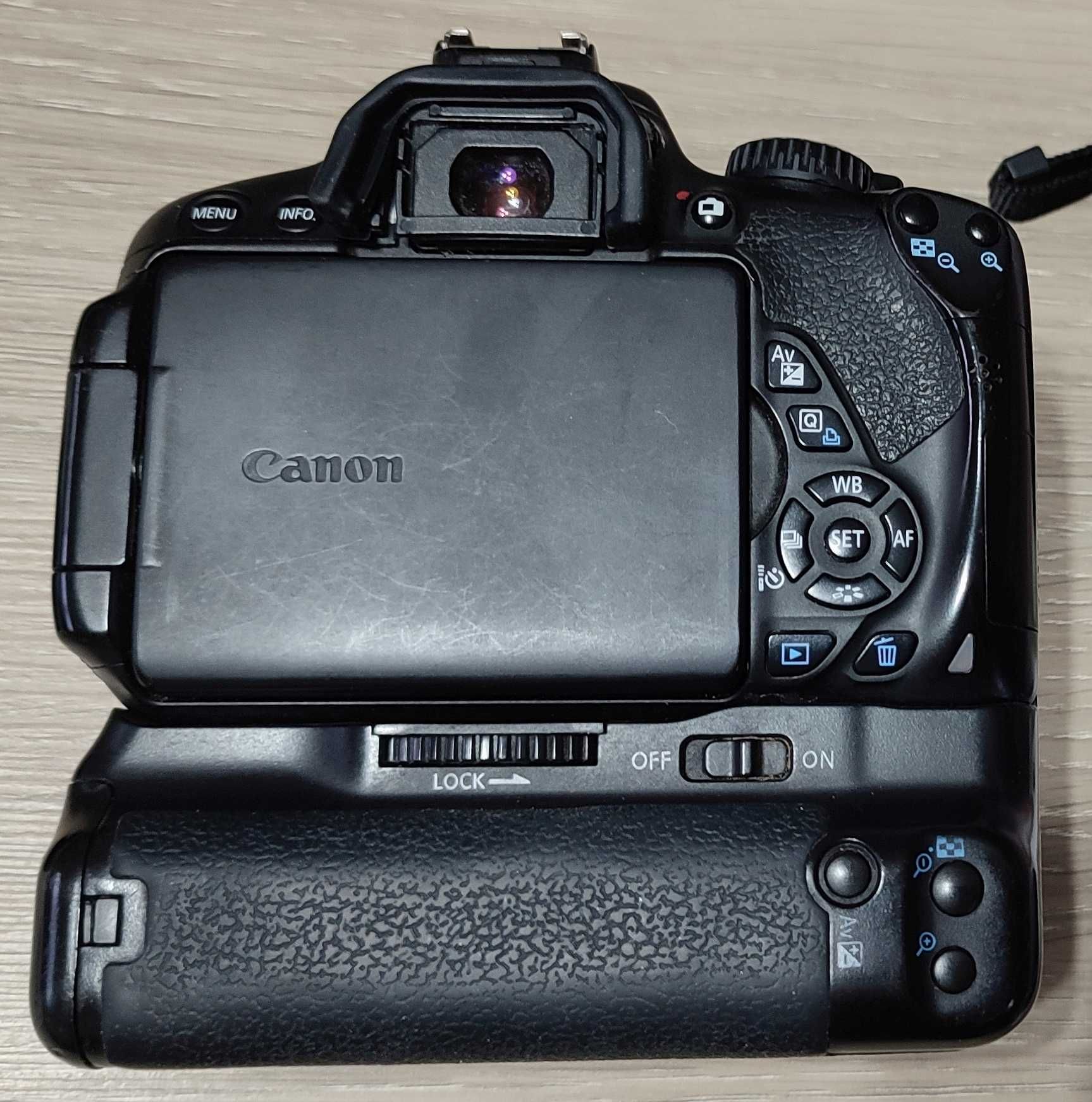 Canon EOS 650D Body Korpus, Grip Battery Pack Newell BG-E8, Torba