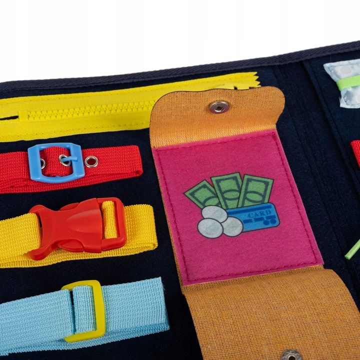 Tablica Manipulacyjna Sensoryczna Montessori Edukacyjna Zabawka Dla Dz