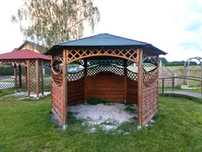 Altana PERGOLA z drewna !! 6 Kątna ALTANKA drewniana z dachem !!
