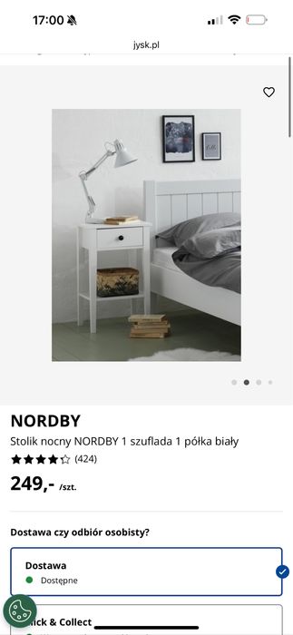 Szafka nocna stolik nocny JYSK Nordby