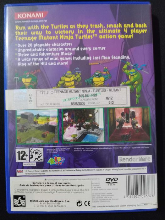 Jogo para Ps2 "Teenage Mutant Ninja Turles" Mutant Melee.