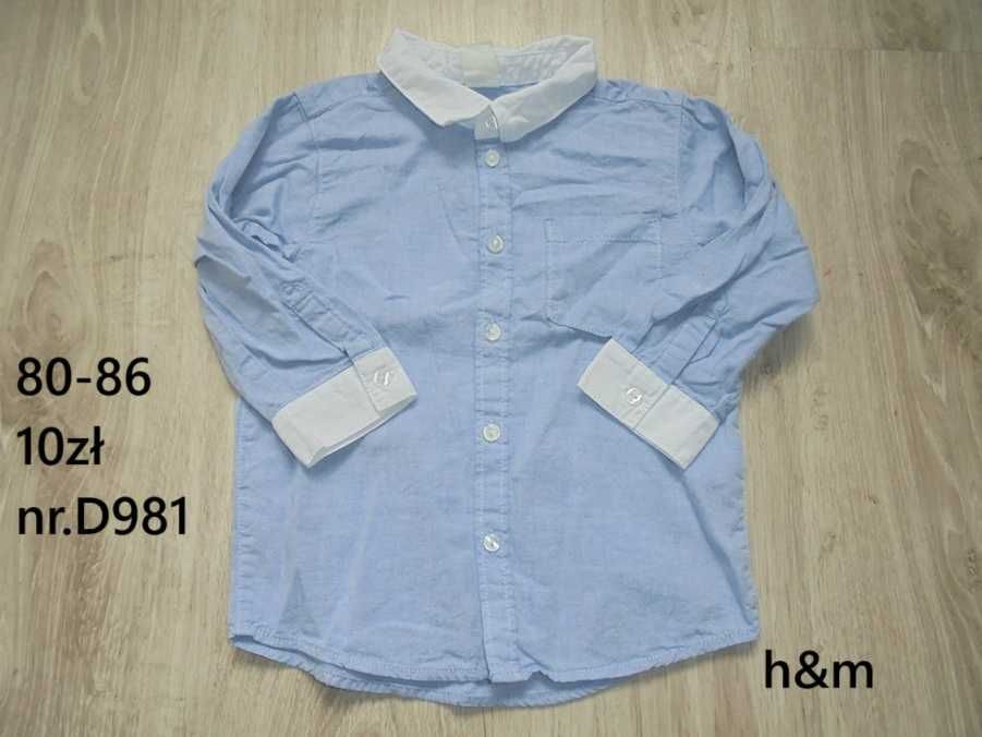 Koszula na długi rękaw h&m 80-86