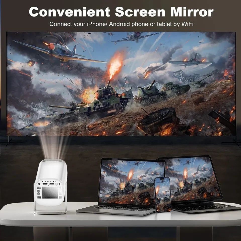 Mini Projektor P30 (Hy300 v2) Full HD Android 11 SmartTV NETFLIX