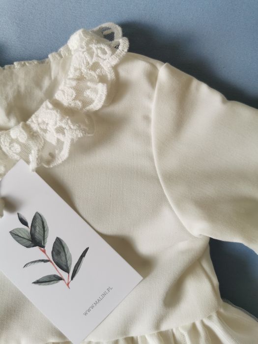 NOWA sukienka na chrzest chrztu sesja święta Koronka Ma lini 56/62