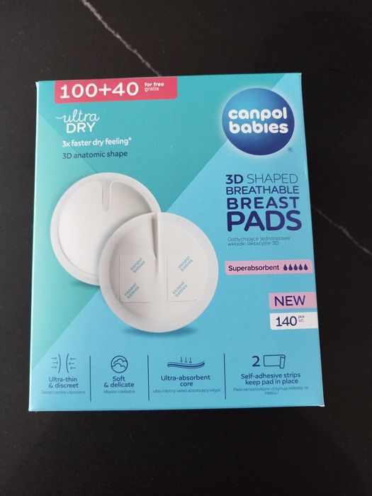 Oddychająca jednorazowe wkładki laktacyjne 3D Canpol babies