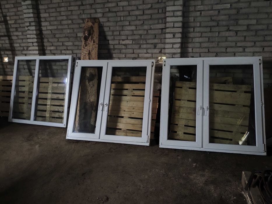 Okna z demontażu 146,5x144 ok.Suwałk