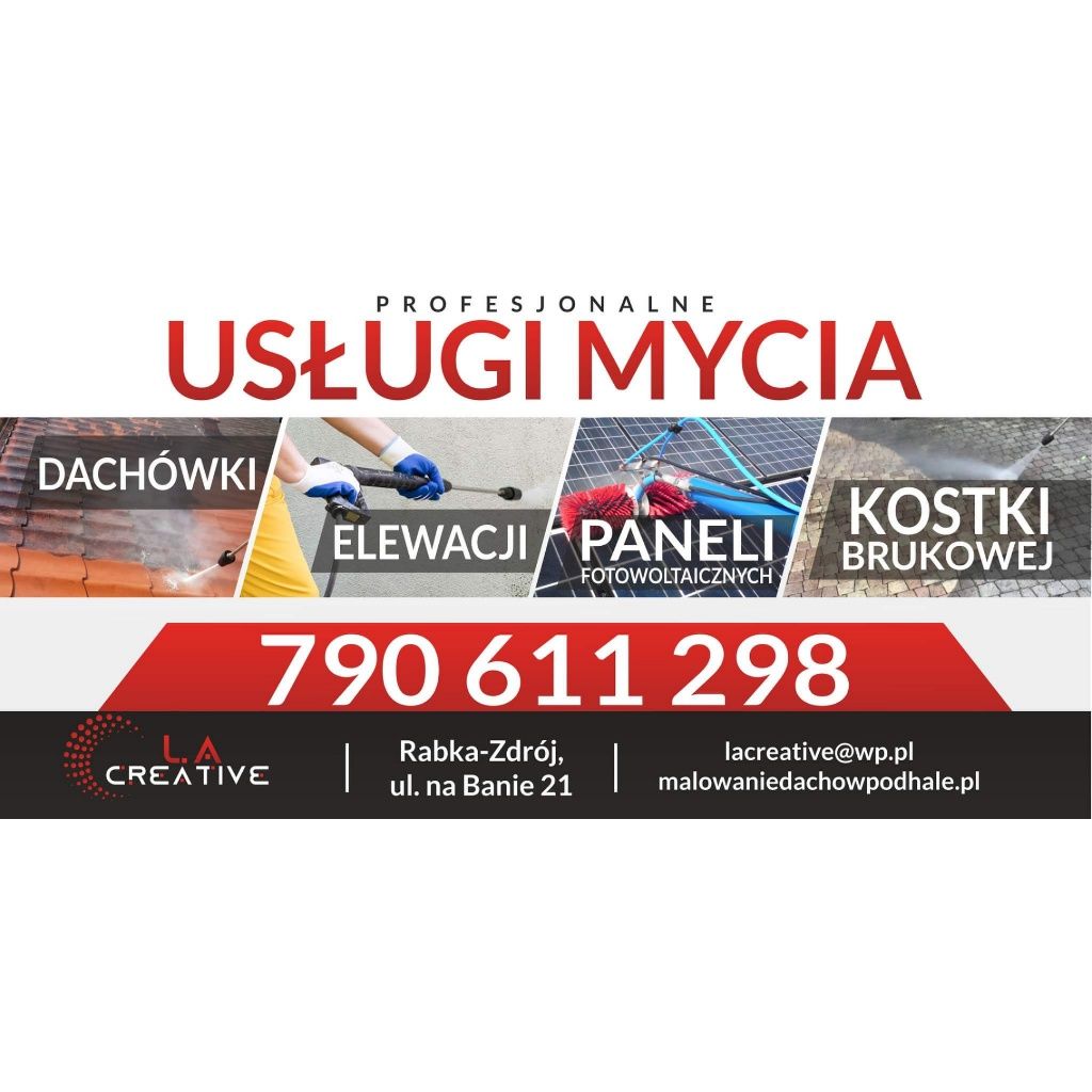 mycie dachówki, mycie elewacji, mycie kostki brukowej, nowy targ