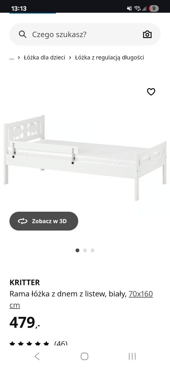 Łóżko Kritter+Materac Underlig+Spód Luröy