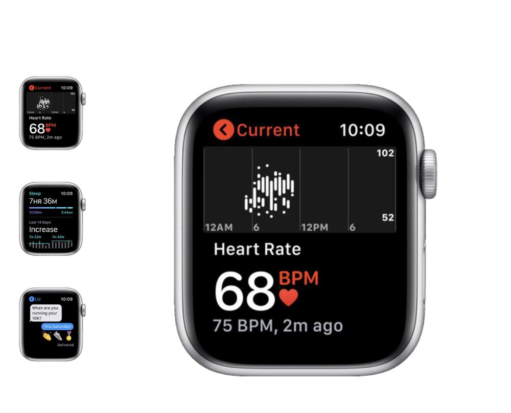 Apple Watch SE GPS 44mm Silver Aluminium