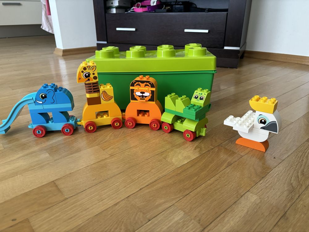 Lego duplo pociąg zwierzęta