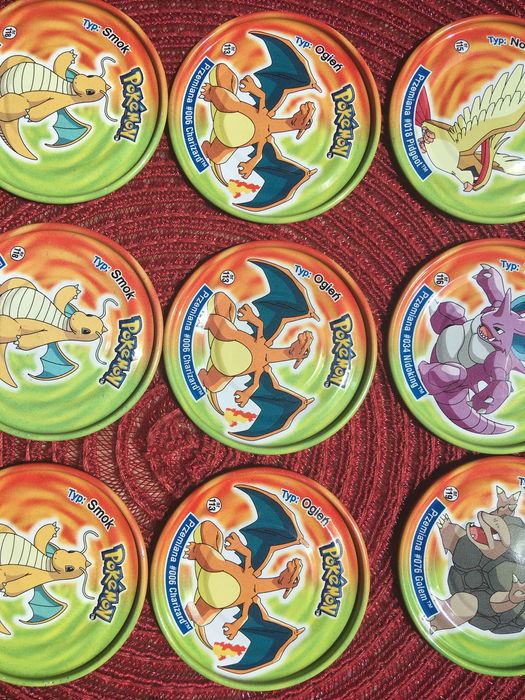 Pokemon big tazo duze zielone metal tazo cheetos lays chio star foods