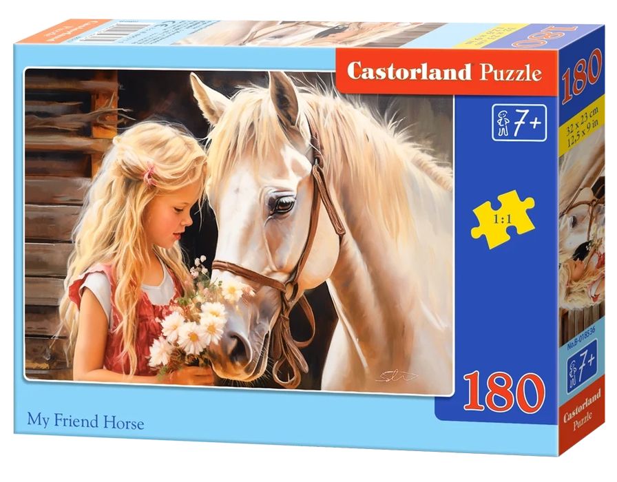 Puzzle dla dzieci 7+ Castorland 180 elementów koń My friend horse
