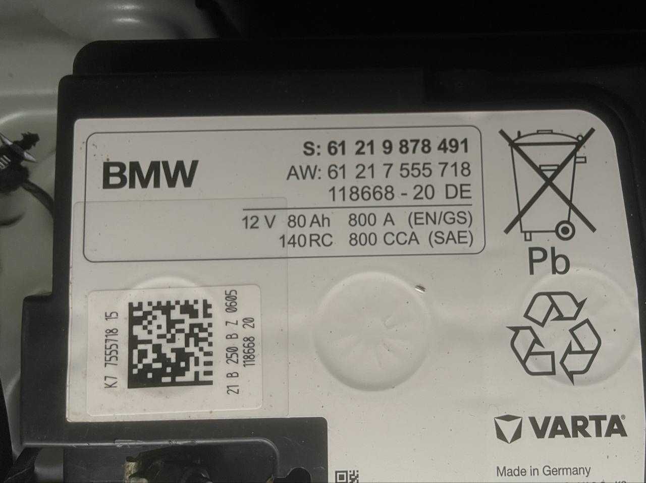 Akumulator BMW AGM 80Ah 800A START-STOP