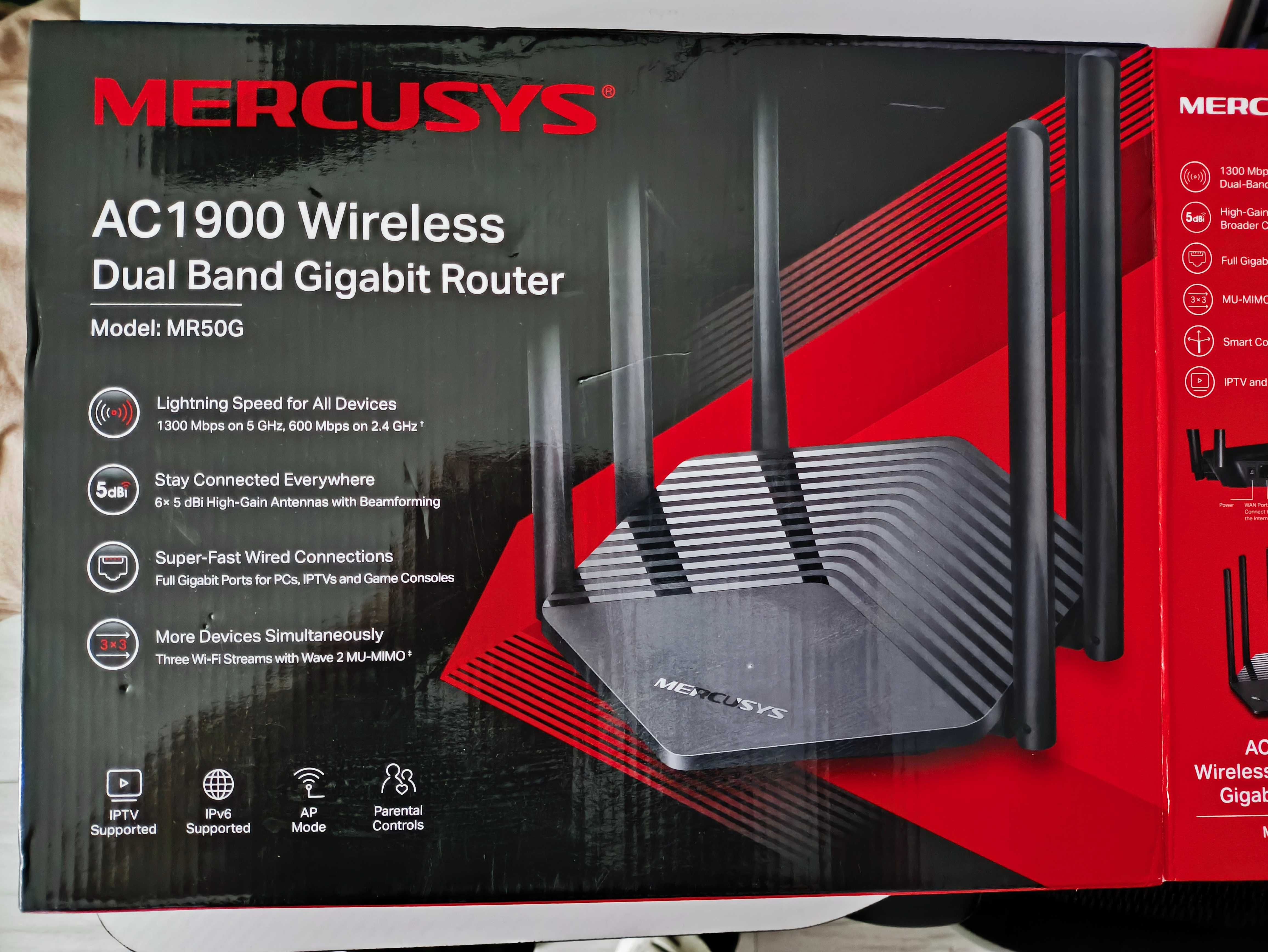 Router Mercusys MR50G AC1900 1xWAN 2xLAN-1Gb