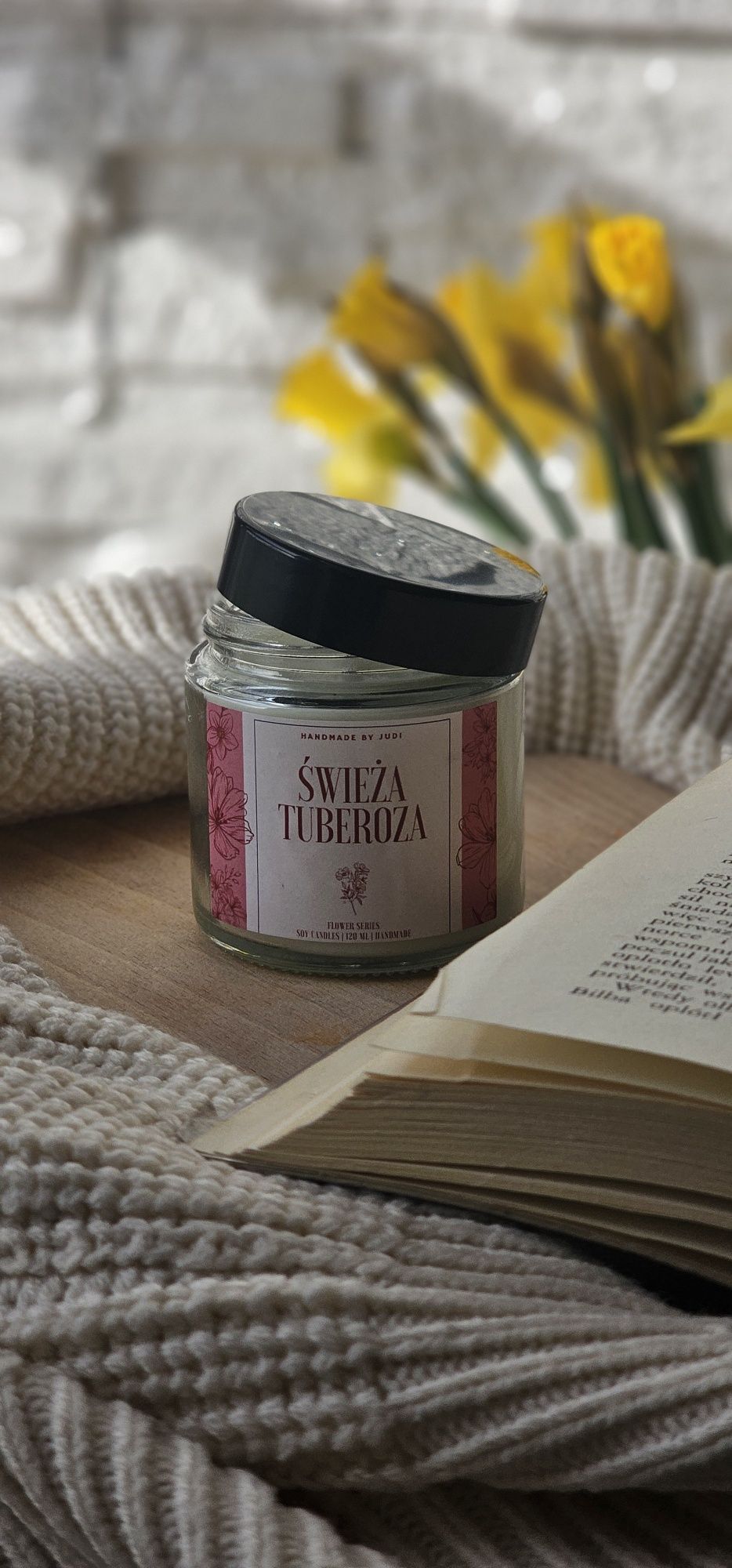 Świeca sojowa Świeża tuberoza 120 ml