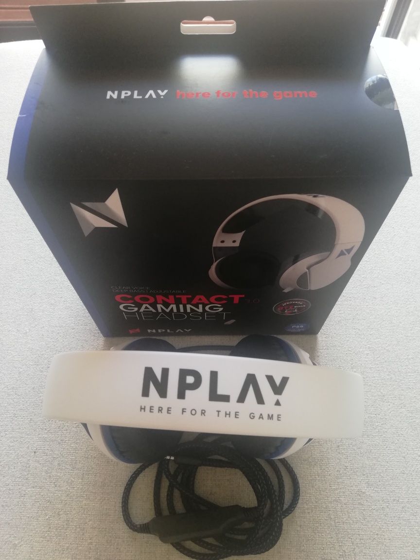 Auscultador NPLAY Contact 3.0 (PC/PS5 – Microfone)