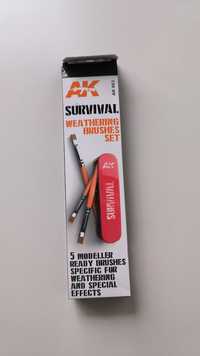 Pędzle AK Survival Weathering Brush 5 szt.