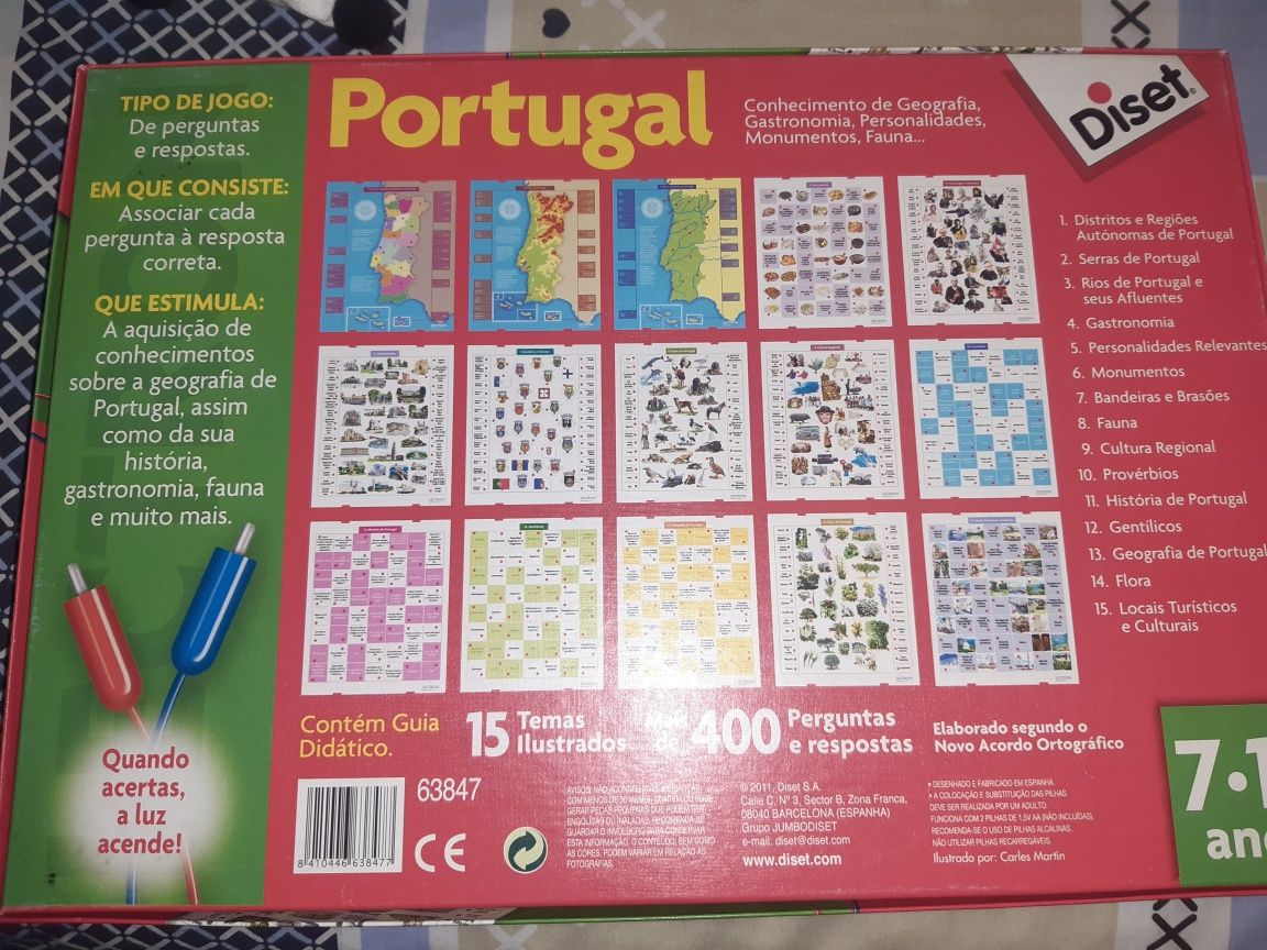 Jogo didático Conhecer Portugal