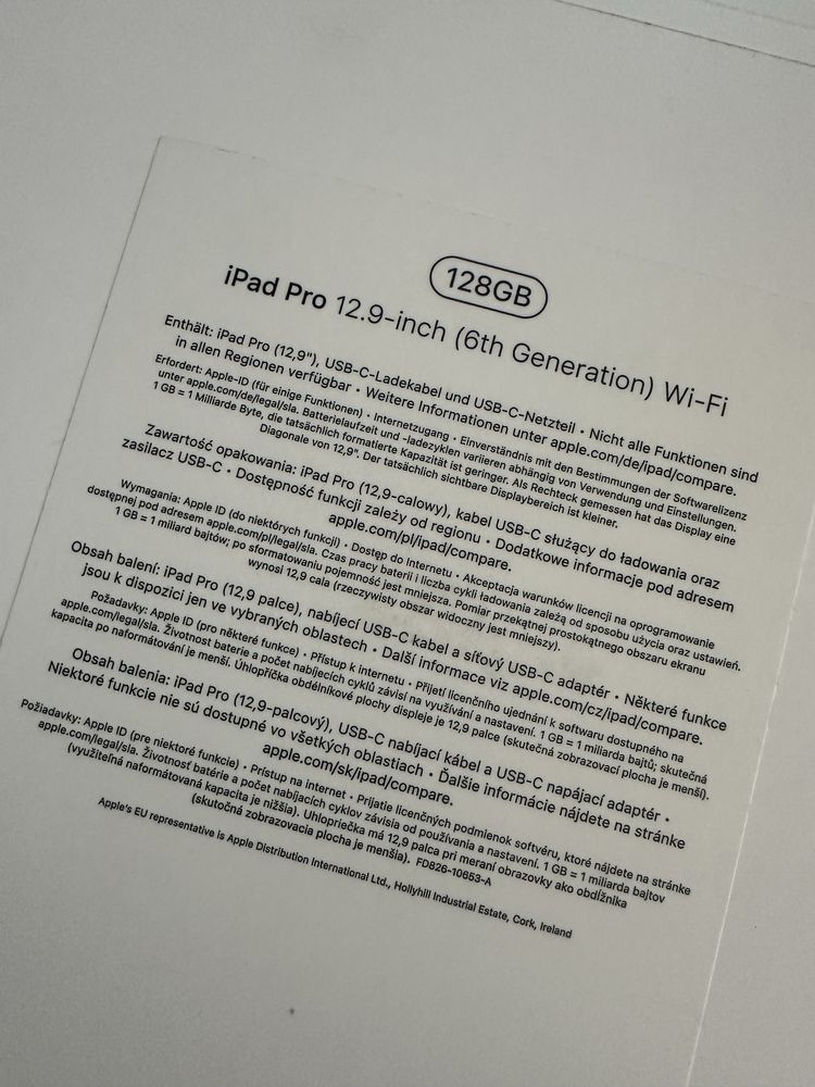 Ipad pro 12.9 6 generacji 128 GB NOWY