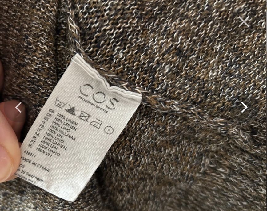 Lekki lniany sweter 100% len COS