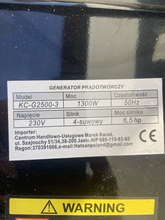 Generator Pradotworczy kc-G2500-3