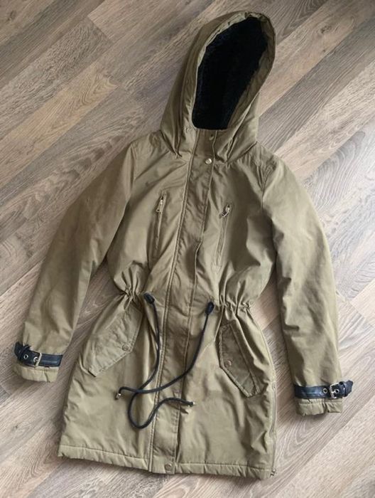 Парка зимова LC Waikiki довга курточка хакі куртка