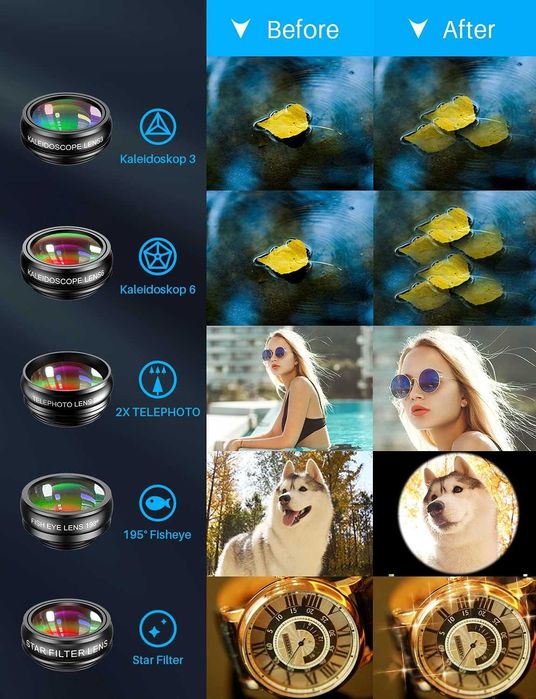 APEXEL 10w1 Obiektyw do telefonu zestaw obiektywów Iphone Samsung