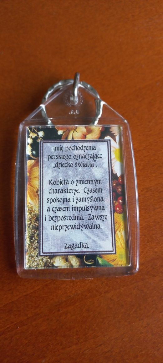 Breloczek z napisem Małgosia