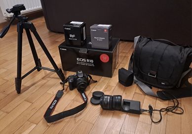 CANON EOS R10 w zestawie z Adapterem i obiektywem