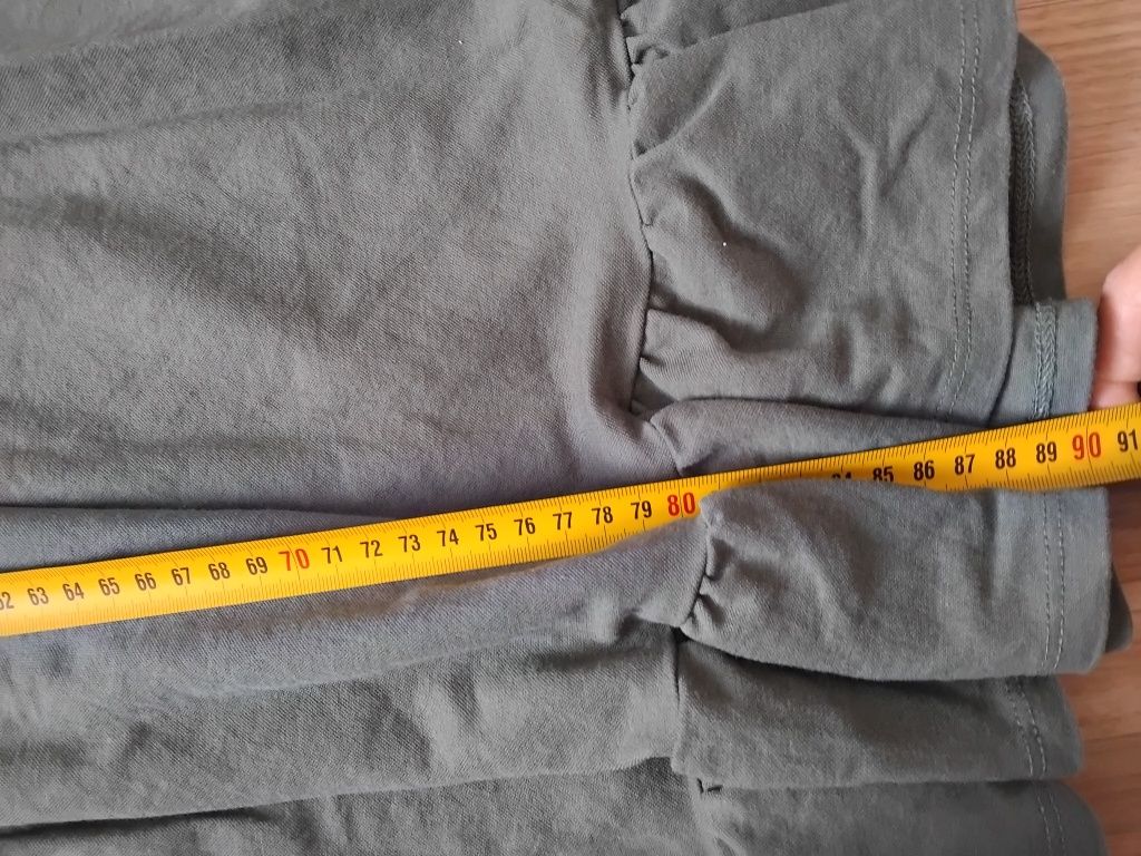 Sukienka Vero moda M khaki oliwkowy zielony wiskoza falbana