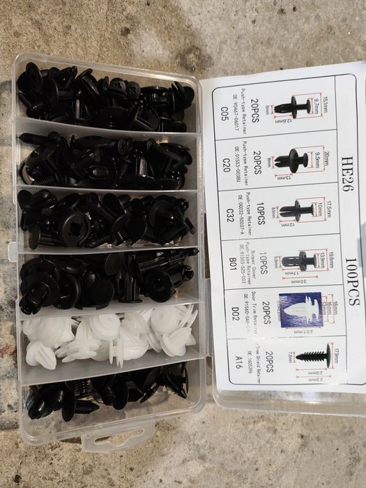 Затискач, змішаний фіксатор кузова, набір кріплень панель обшивки авто