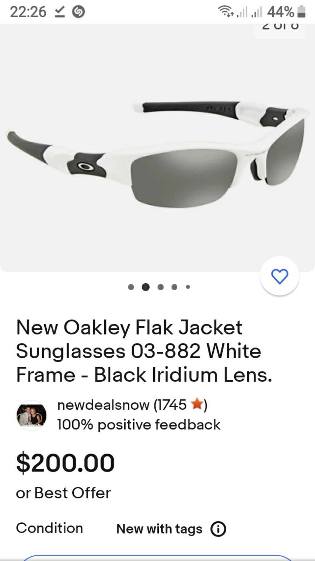 Солнцезащитные очки OAKLEY Flak Jacket 03-882 made in USA