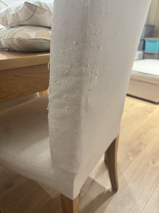 4 Cadeiras IKEA Henriksdal Carvalho – Capas com desgaste de gato