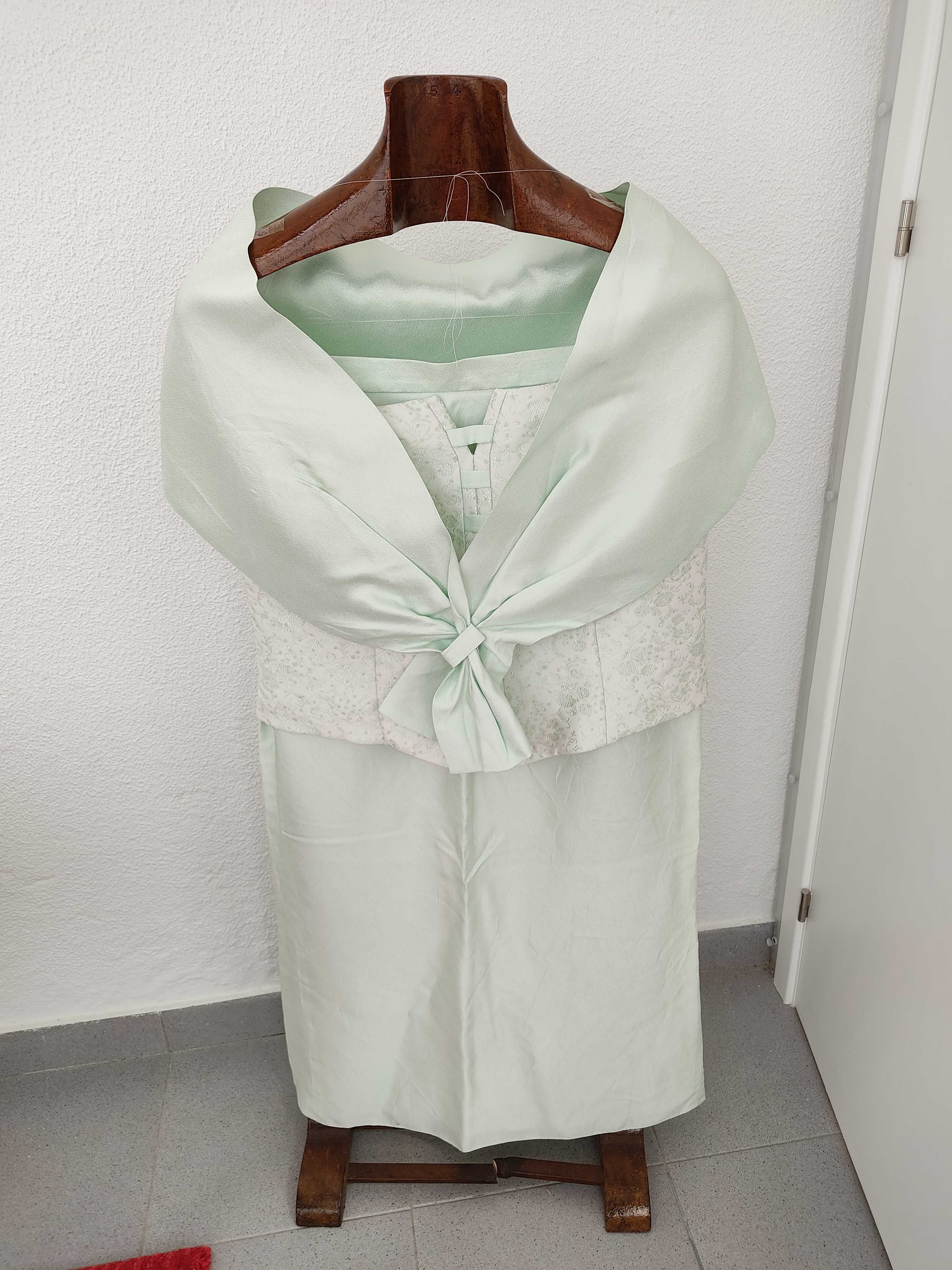 Conjunto de Cerimónia maxi verde água