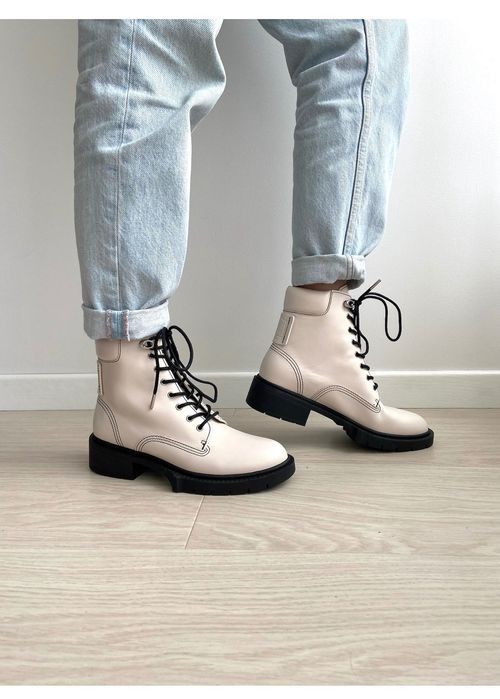 COACH Женские кожаные ботинки челси Жіночі ботінки шкіряні черевики