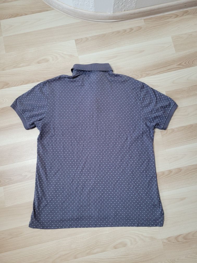 Bluzka polo XL męska Tommy Hilfiger t-shirt męski błękitna niebieska