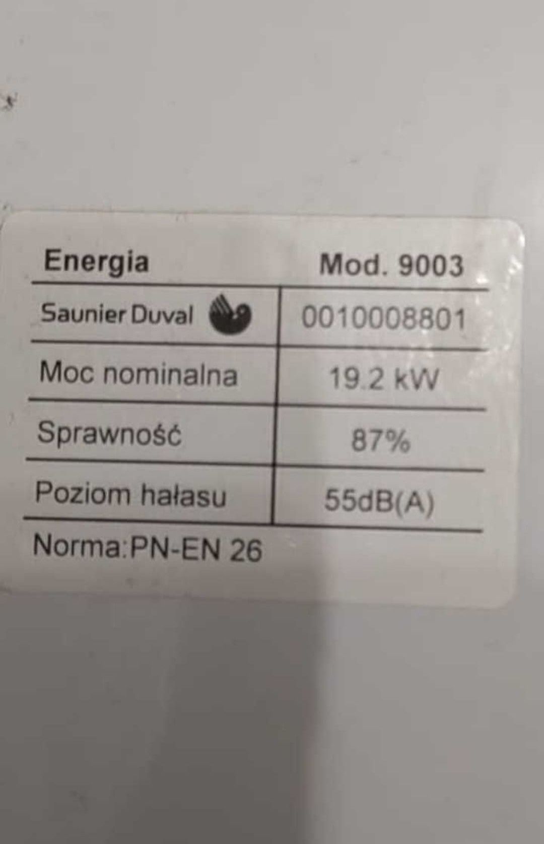Saunier duval 9003 opalia 19,2 kw