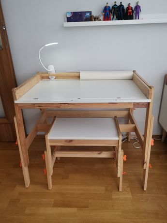 Ikea biurko dla dziecka + ławeczka
