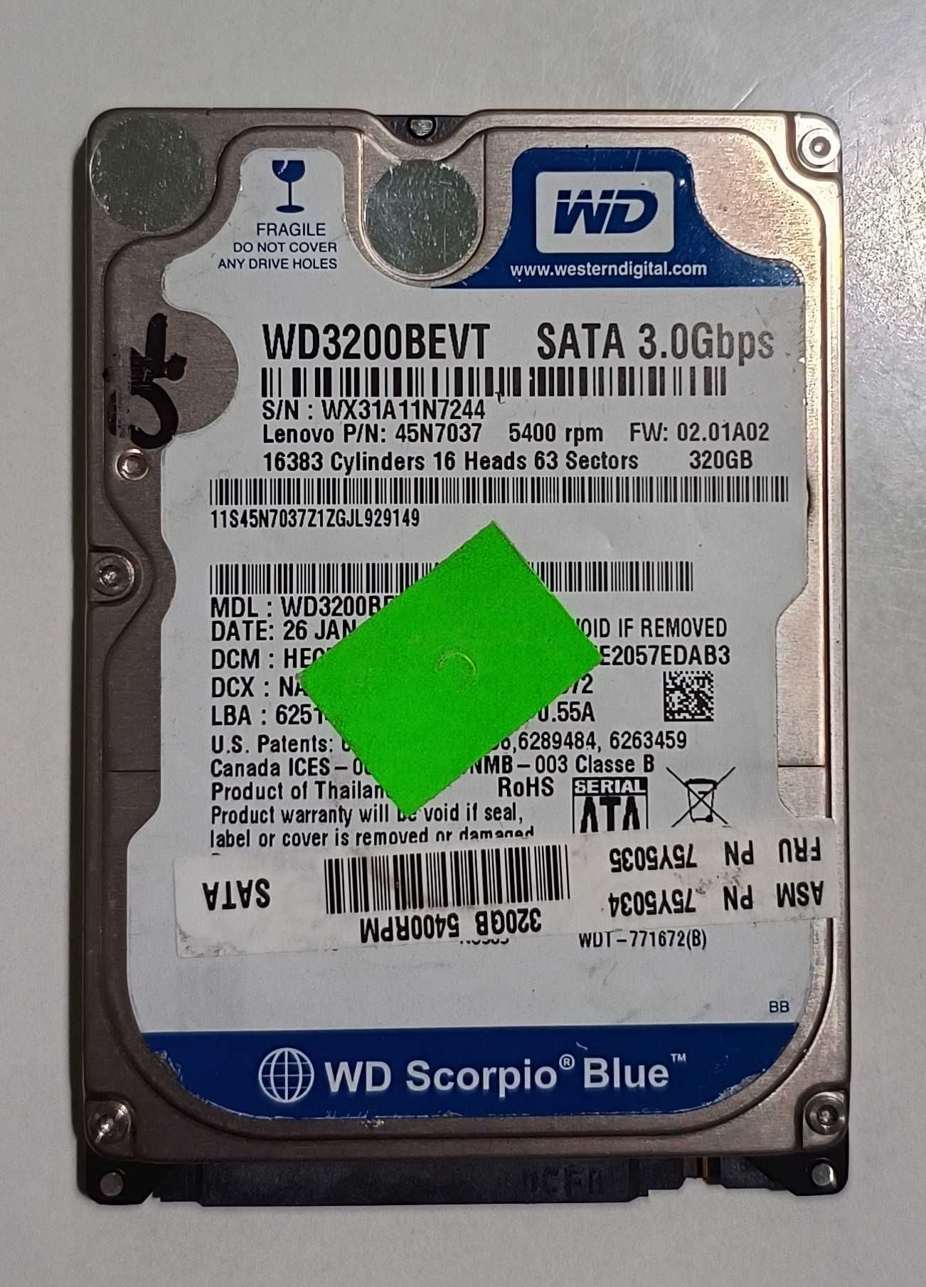 Продам робочі HDD 2,5" 320Gb