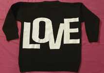 Czarny gruby sweter Love oversize xl -xxxl 50%  bawełna 50% akryl