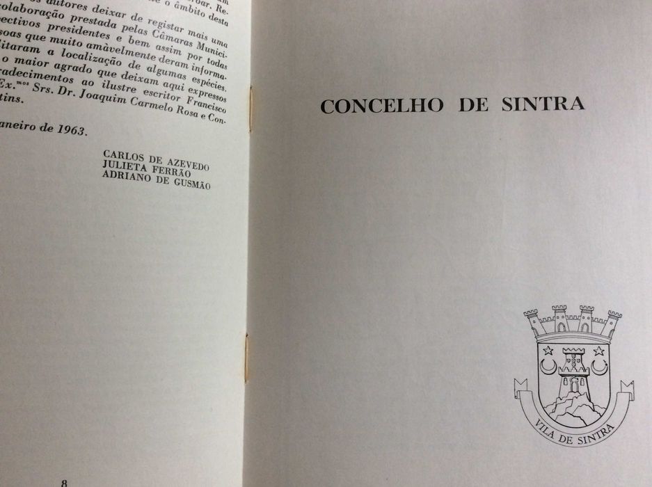 Monumentos e Edifícios Notáveis do Distrito de Lisboa, 1963.