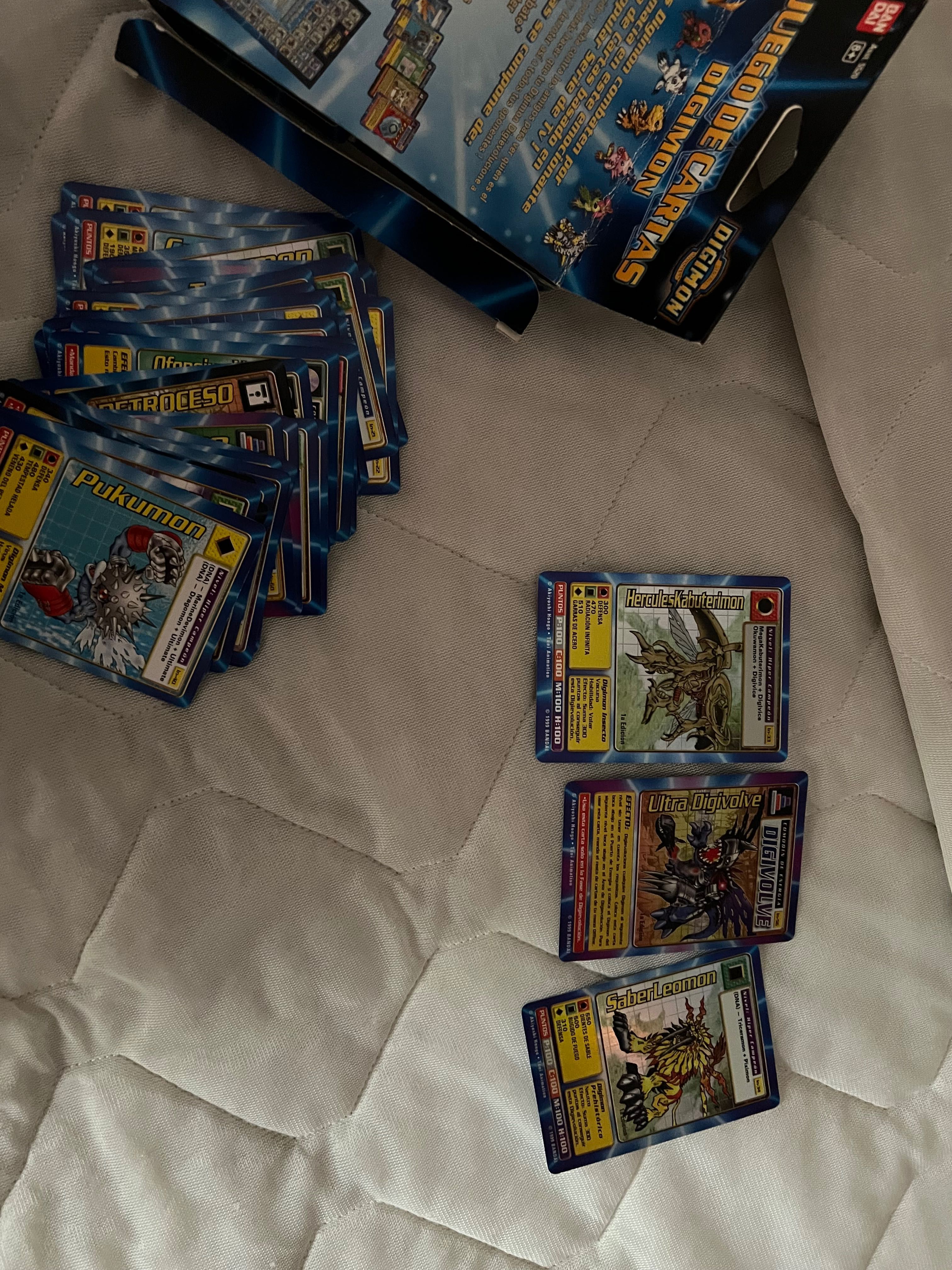 Cartas digimon usadas