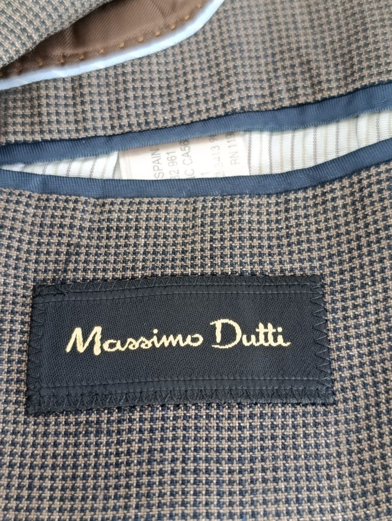 Marynarka Massimo Dutti 50 Brązowa w Kratkę