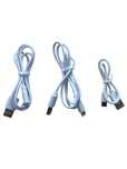 3 szt. Nowy Kabel USB-A do USB-C Biały 2 szt.-80cm 1szt.-30cm